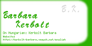 barbara kerbolt business card